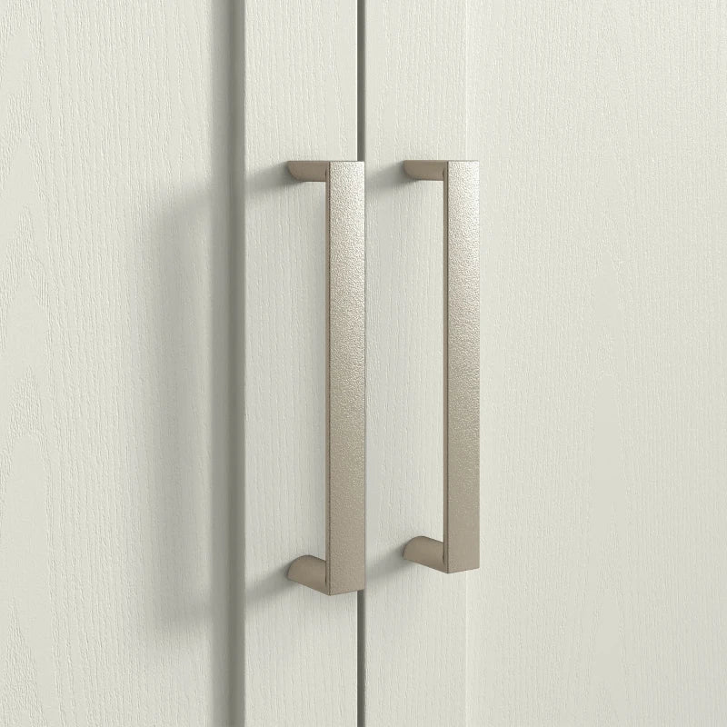 Mobile sottolavabo bagno con ripiani aperti e doppie ante, colore crema, 90x30x63 cm