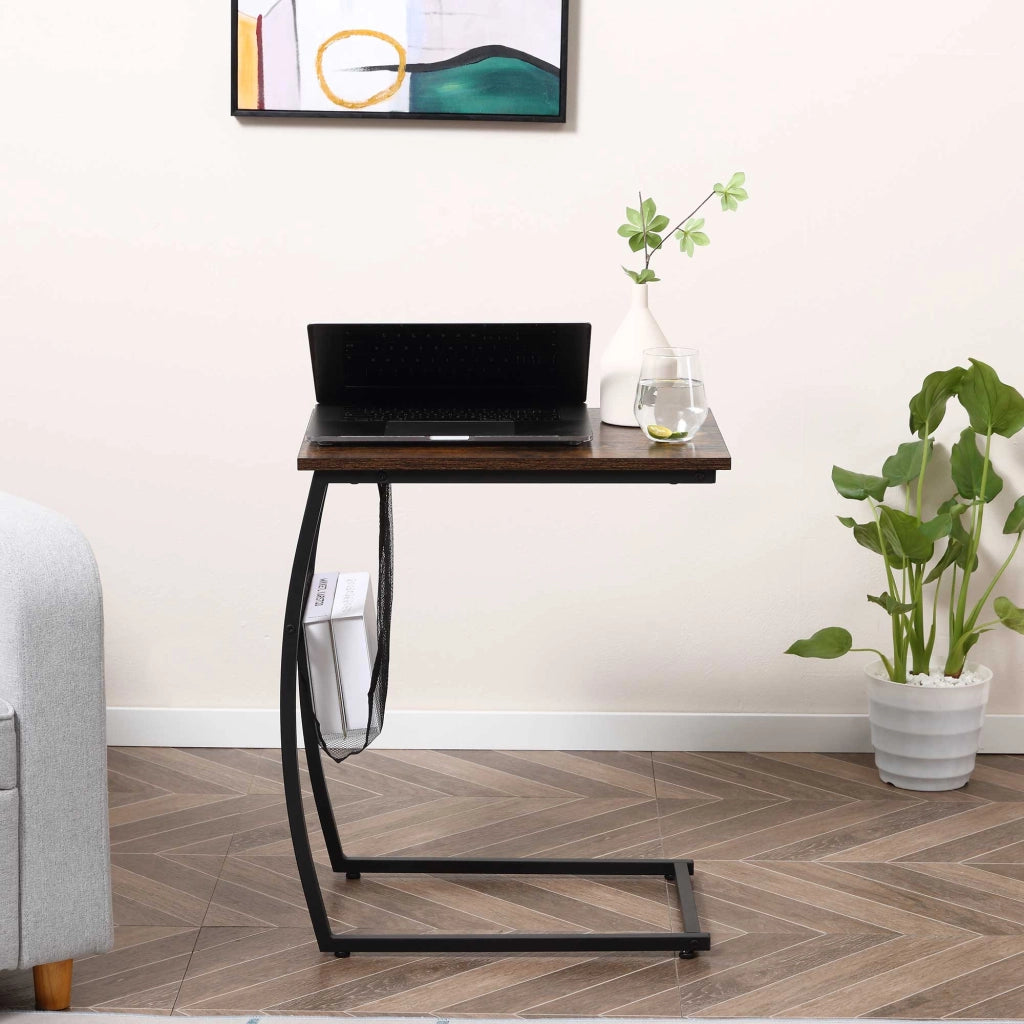 Comodino con contenitore ¨C zephmum ¨C 53x35x64,5 cm marrone r¨²stico