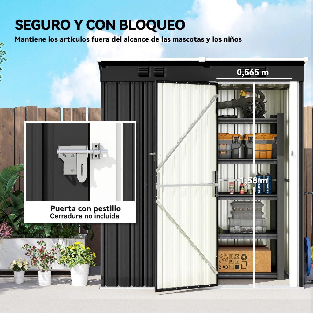 Casetta da Giardino 163x90x179 cm ¨C zephmum ¨C Grigio Scuro