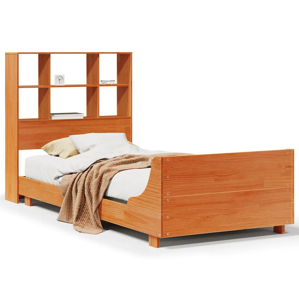 Giroletto senza Materasso Marrone Cera 100x200 cm Legno di Pino 3323697