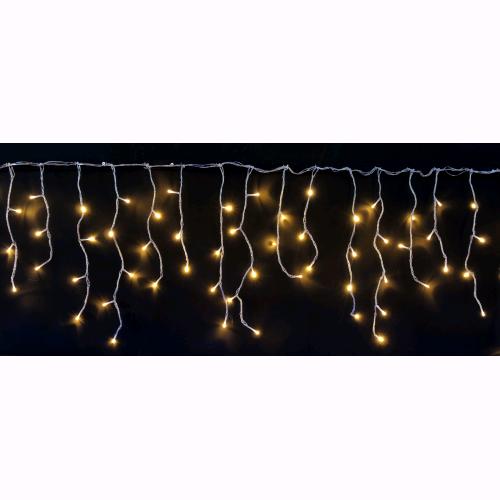 Tenda Cascata Luminosa Luci Natale 180 LED Bianco Caldo 450x50 cm Collegabile D2368