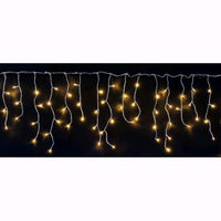 Tenda Cascata Luminosa Luci Natale 180 LED Bianco Caldo 450x50 cm Collegabile D2368