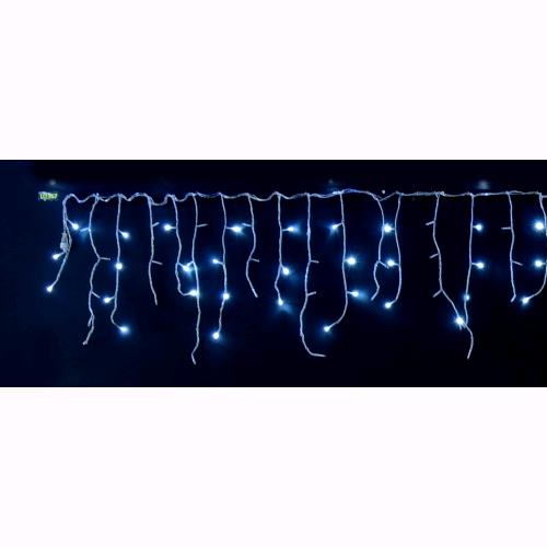 Tenda Cascata Luminosa Luci Natale 180 LED Bianco Freddo 450x50 cm Collegabile D2367