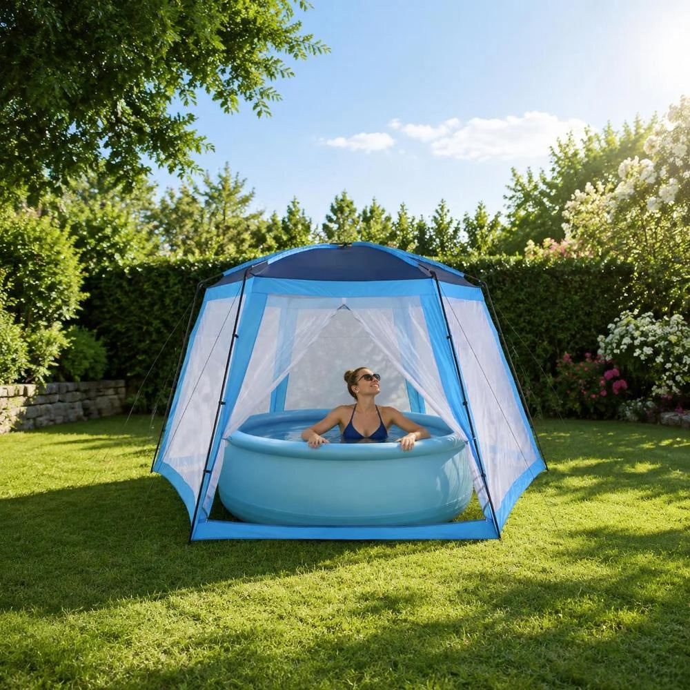 Pool Tent 660x580x250 Cm Blue