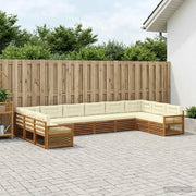Set divani con cuscino 10 pcs Legno di Acacia Massello