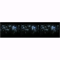 Tenda Cascata Luminosa Luci Natale 190 LED Bianco Freddo 500x50 cm Collegabile D1496