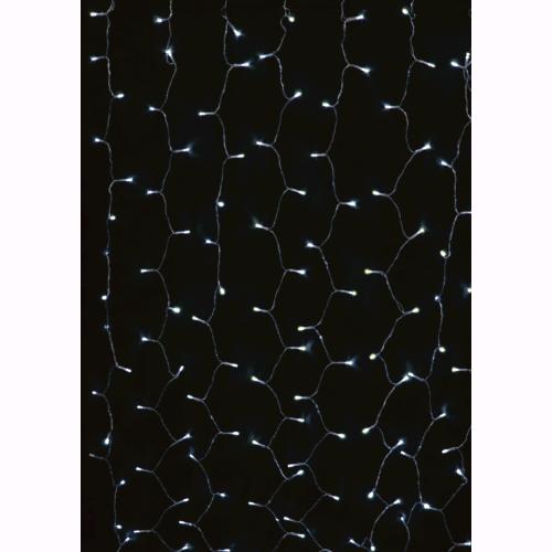 Tenda Cascata Luminosa Luci Natale 300 LED Bianco Freddo 300x100 cm con Giochi D2504