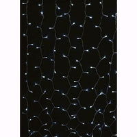 Tenda Cascata Luminosa Luci Natale 300 LED Bianco Freddo 300x100 cm con Giochi D2504