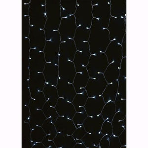 Tenda Cascata Luminosa Luci Natale 300 LED Bianco Freddo 300x100 cm con Giochi D2504