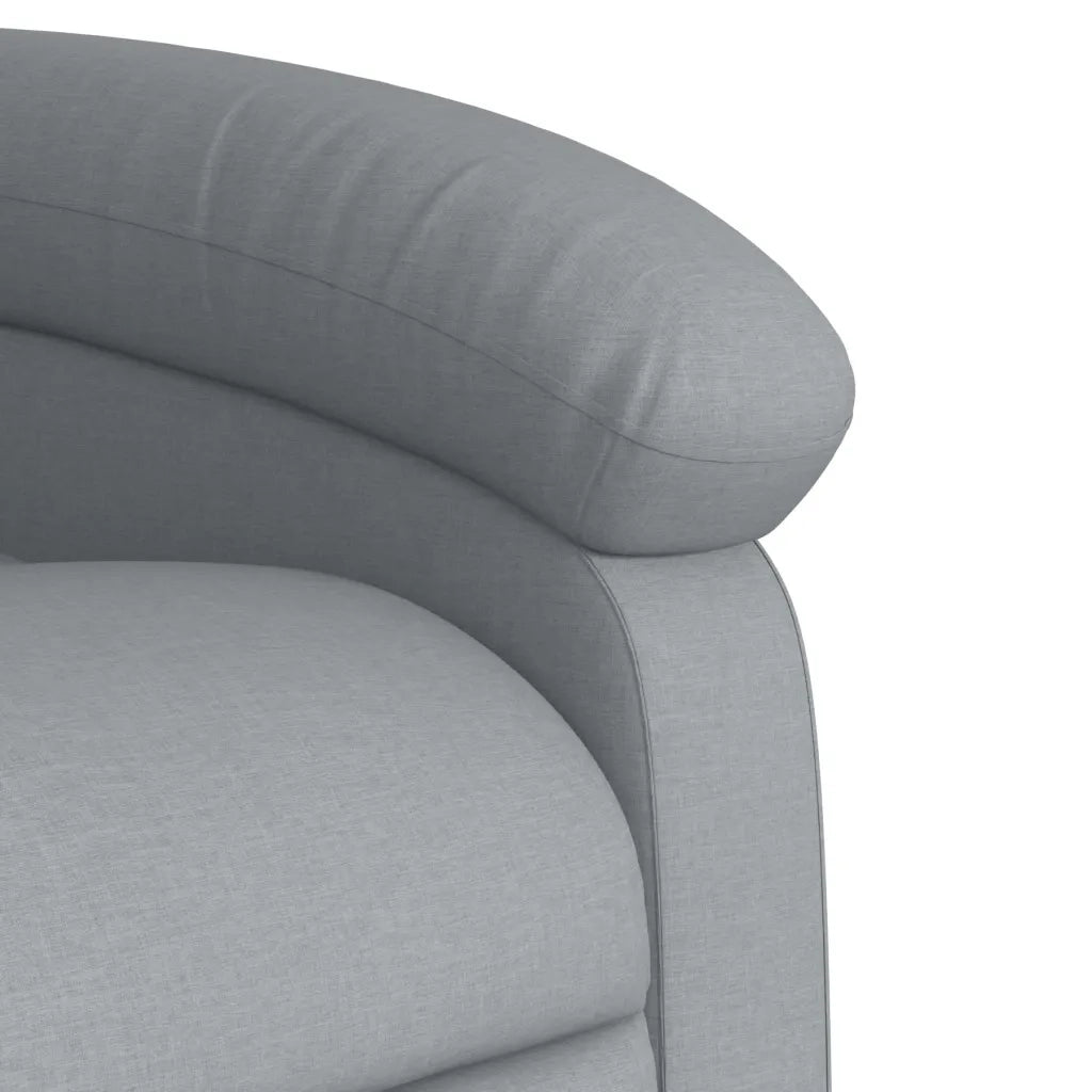 Divano Sedia-Poltrona reclinabile in Tessuto Grigio Chiaro 492135