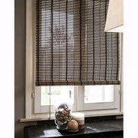 Tapparella in Listelli di Bambù 100x160H cm Midollino Marrone Scuro con carrucola Marisa