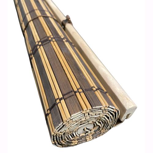 Tapparella in Listelli di Bambù 100x160H cm Midollino Marrone Scuro con carrucola Marisa