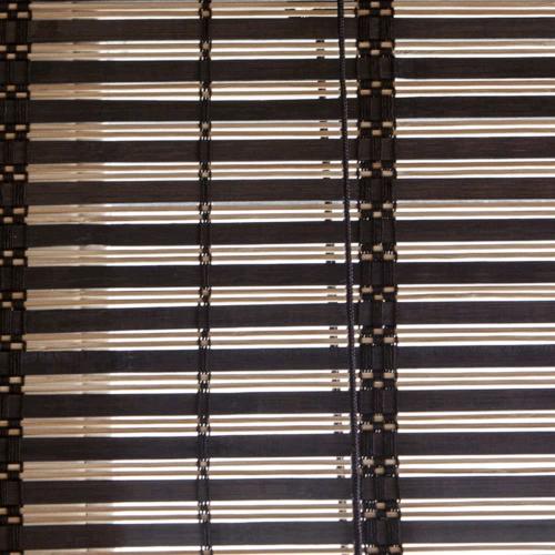 Tapparella in Listelli di Bambù 100x160H cm Midollino Marrone Scuro con carrucola Marisa