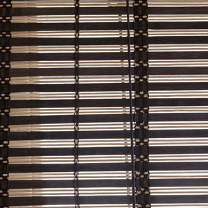 Tapparella in Listelli di Bambù 100x160H cm Midollino Marrone Scuro con carrucola Marisa