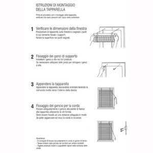 Tapparella in Listelli di Bambù 100x160H cm Midollino Marrone Scuro con carrucola Marisa