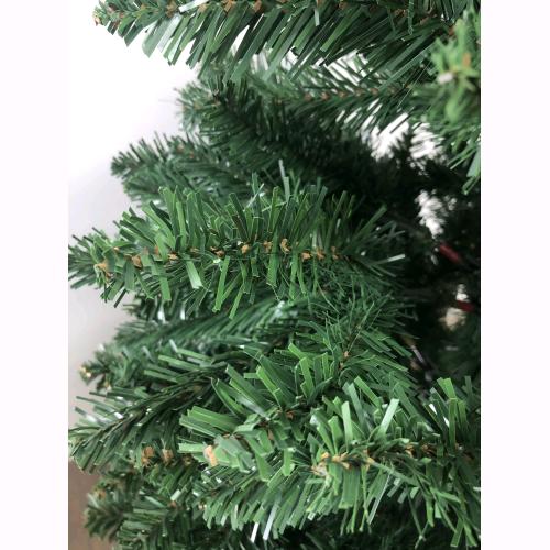 Albero di Natale SLIM GHERKIN Stretto Verde 180cm 618 Rami PVC Apertura Ombrello F4849