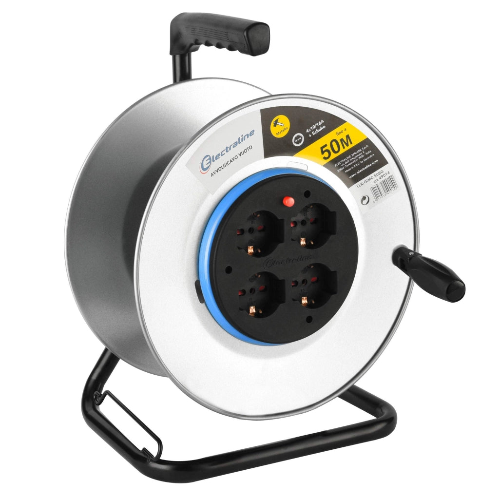 Avvolgicavo Domestico con Cavalletto Senza Cavo 50 m Electraline
