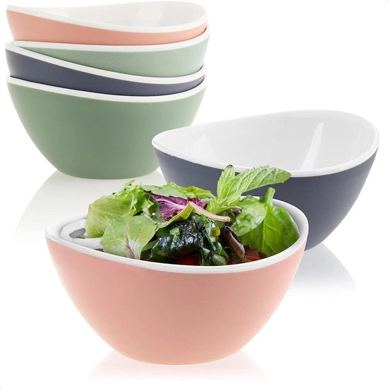 Set da snack per 6 pezzi - piccole scatole per insalata, snack, noci e frutta - contenitori decorativi per il lavaggio in lavastoviglie