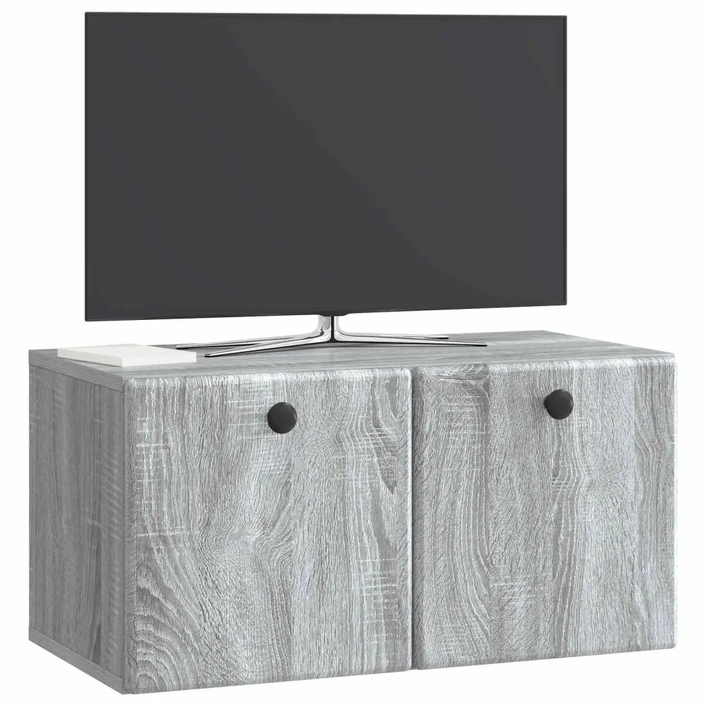 Mobile Porta TV da Muro 59,5 x 31 x 30 cm Sonoma grigio 899221