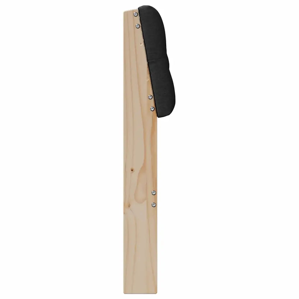 Testiera | Testata imbottita Nero 160 cm Pino massello