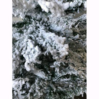 Albero di Natale Innevato Floccato 210cm 750 Rami PVC con Neve apertura ombrello