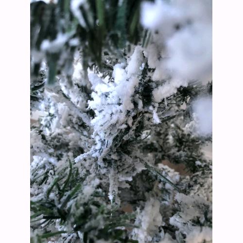 Albero di Natale Innevato Floccato 210cm 750 Rami PVC con Neve apertura ombrello