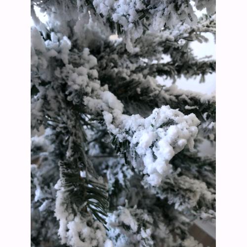 Albero di Natale Innevato Floccato 210cm 750 Rami PVC con Neve apertura ombrello