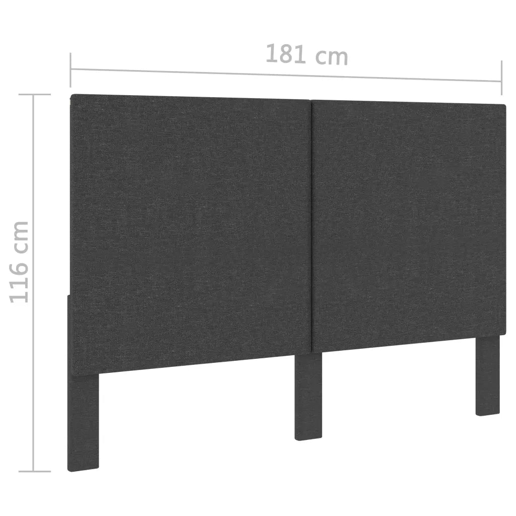 Testiera | Testata Letto Grigio Scuro in Tessuto 180x200 cm