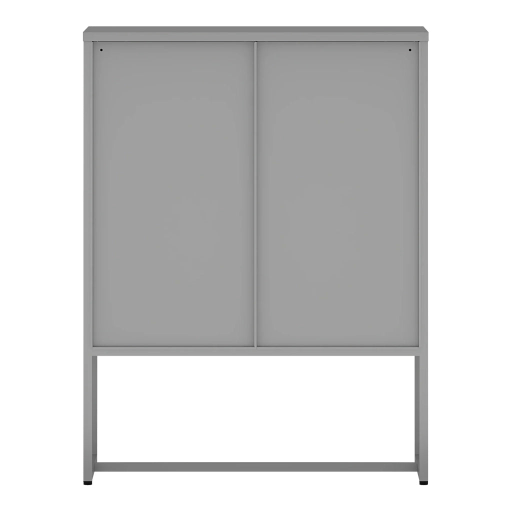 Cassettiera Sund in acciaio pratico mobile contenitore per ingresso soggiorno camera da letto 105 x 80 x 40 cm grigio 03_0009312