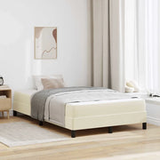 Struttura del letto con materasso Crema 120 x 200 cm Tessuto