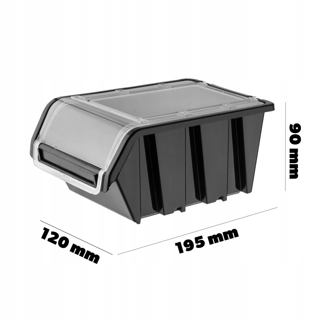 Set di 20 vassoi portaoggetti KADAX per officina, dimensioni 195x120 mm.