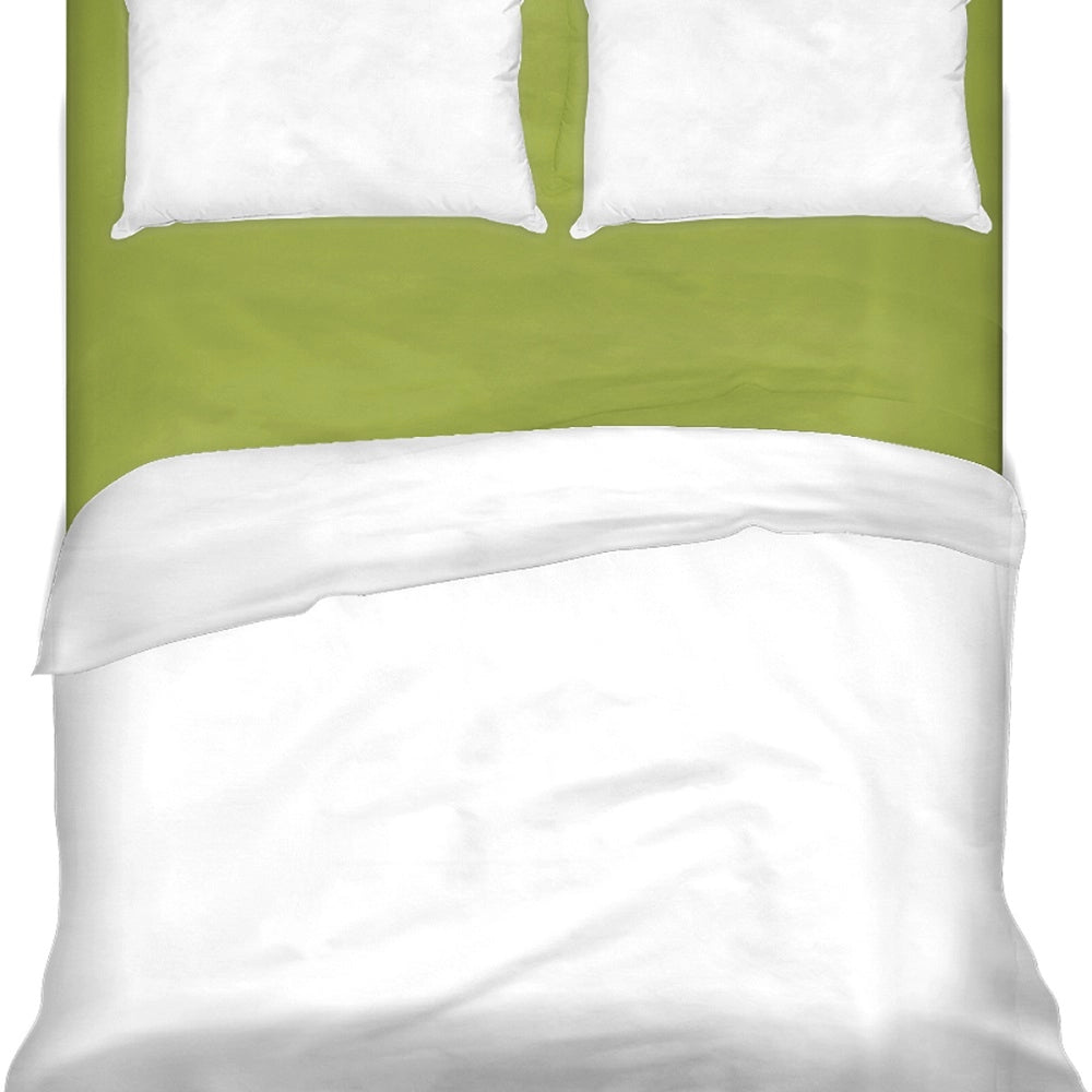 Lenzuolo letto sotto con angoli 100% puro cotone Made in Italy tinta unita Verde exotic - 1 Piazza e mezza