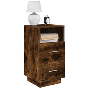 Comodino con 2 Cassetti Rovere Fumo 36x36x68 cm
