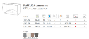 Vaso Fioriera Cassetta Matelica Alta Vasar by Telcom resina