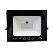 Faro Led Flood Slim RGB Con Telecomando 20W 680 Lumen RGB AC 220V 50Hz Nero IP65