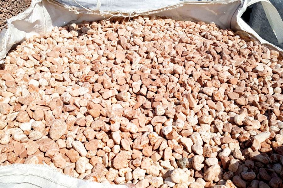 10 SACCHI DI CIOTTOLI ROSSO VERONA DA 25 KG 15/25 MM