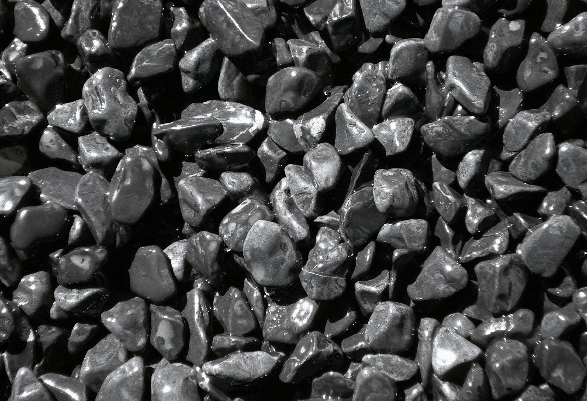 10 SACCHI DI CIOTTOLI NERO EBANO DA 25 KG 15/25 MM SASSI PIETRE