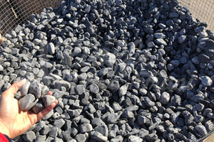 10 SACCHI DI CIOTTOLI NERO EBANO DA 25 KG 15/25 MM SASSI PIETRE