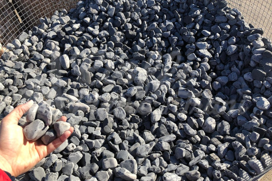 10 SACCHI DI CIOTTOLI NERO EBANO DA 25 KG 15/25 MM SASSI PIETRE