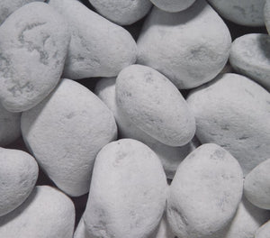 10 Sacchi da 25kg di Ciottoli marmo Bianco Carrara 15/25 mm sassi pietre