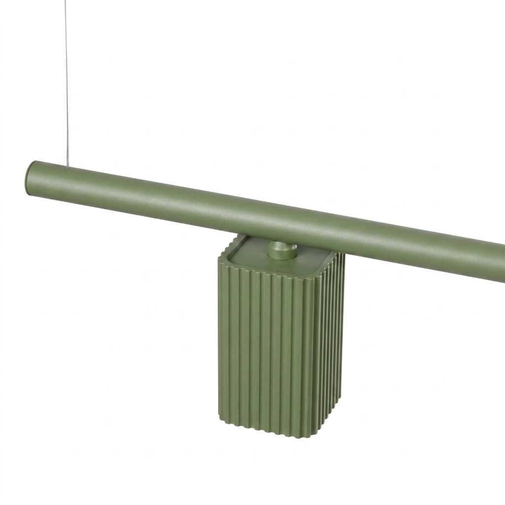 Lampadario RAYO 4 verde oliva