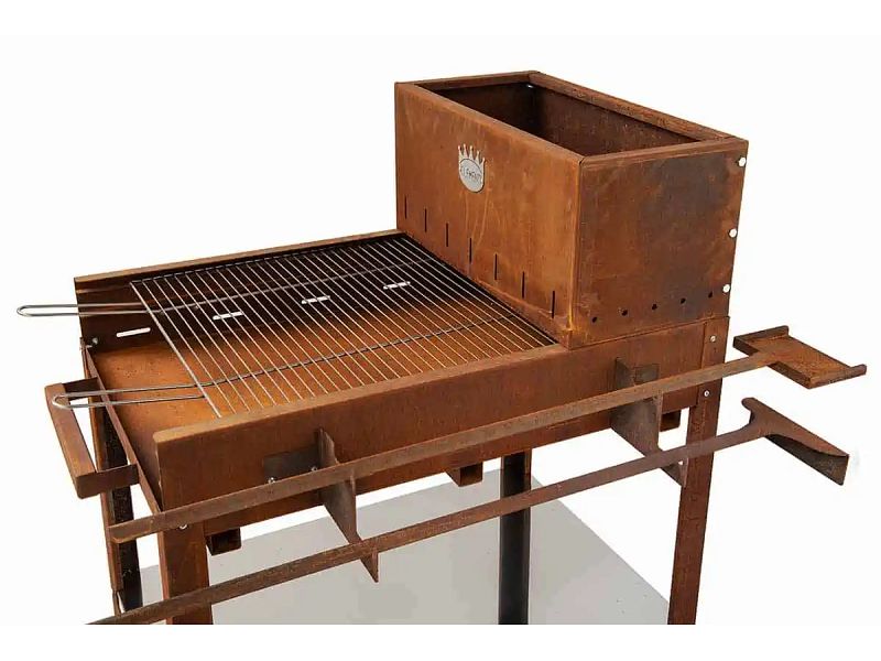 Barbecue a carbone e a legna Clementi Flipper griglia 45x50 cm