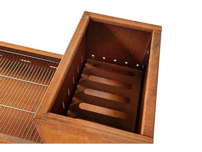 Barbecue a carbone e a legna Clementi Flipper griglia 45x50 cm