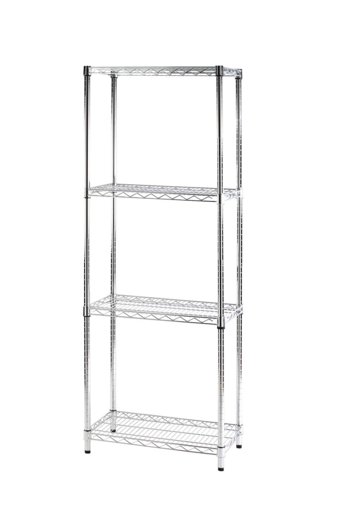 Scaffale 4 Ripiani 60x35x168 cm in Metallo Cromato Tosini