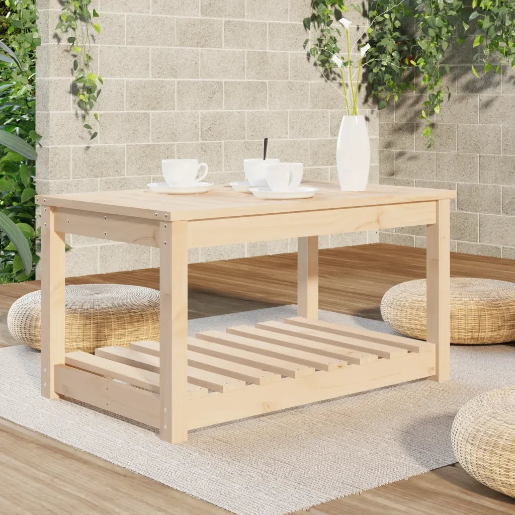 Tavolo da Giardino | Tavolino da esterno 82,5x50,5x45 cm in Legno Massello di Pino