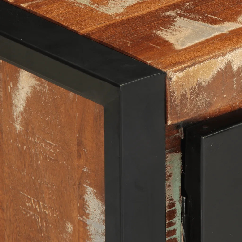 Tavolino Salotto-Tavolino da soggiorno-Tavolo Multicolore 90x50x36cm Legno Massello Recupero 323971