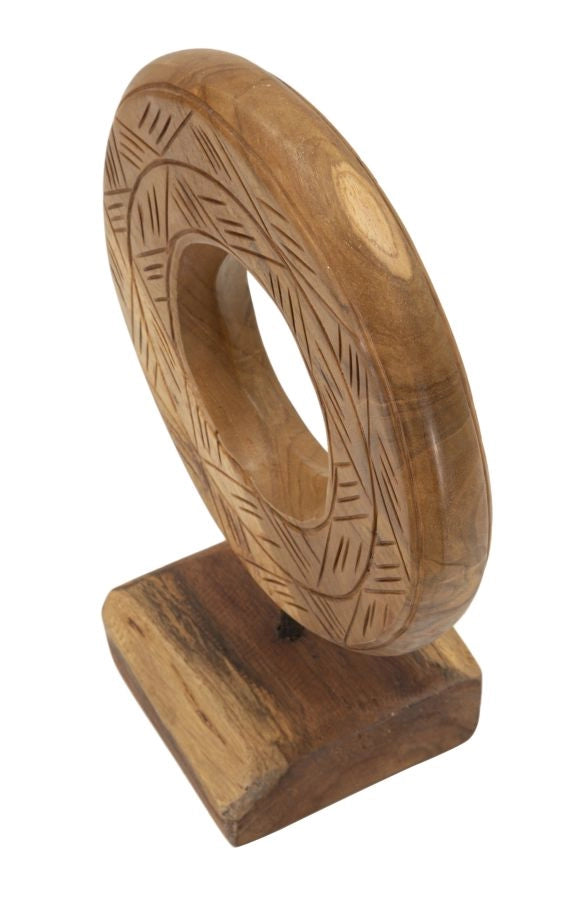 SCULTURA DORAT IN TEAK RIC. CM 20X10X28 (PEZZI UNICI - NON RIP. IN SERIE)