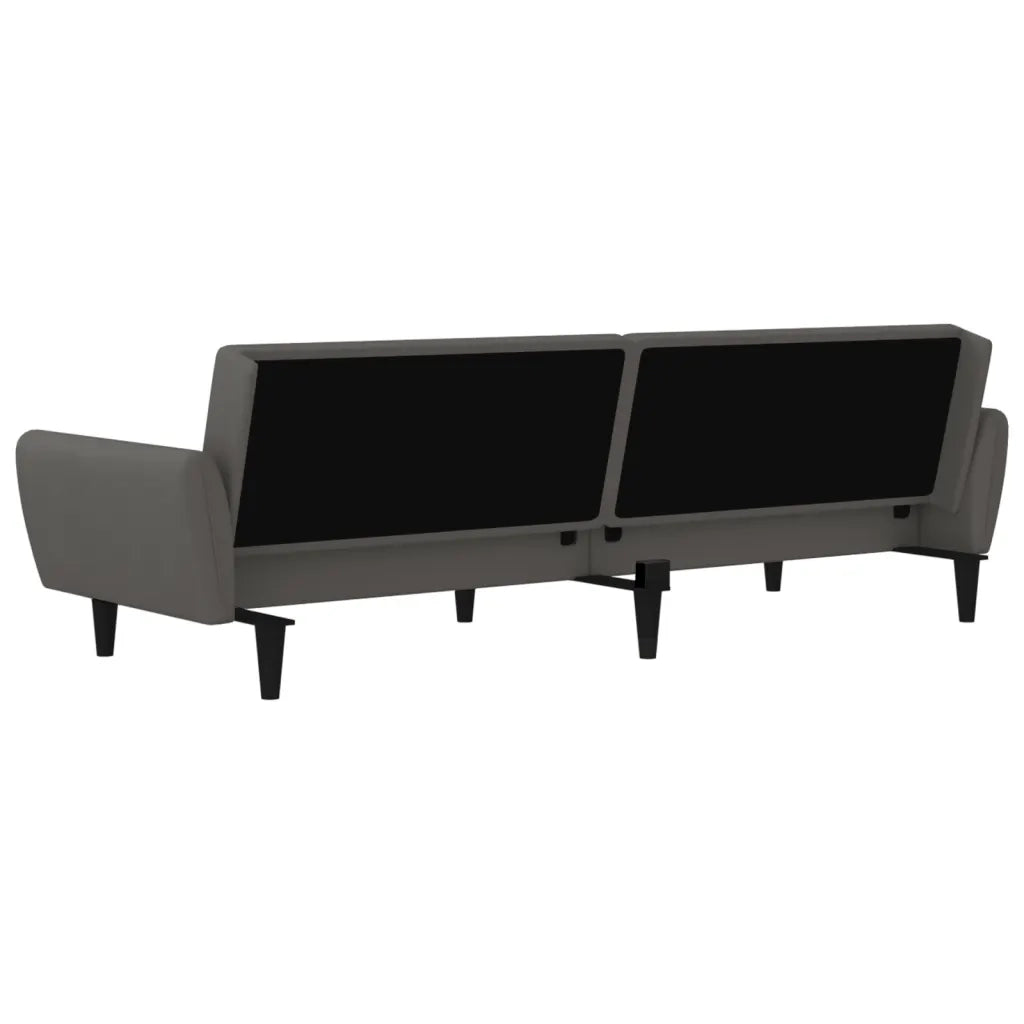 Divano letto | Sof¨¤ letto | Letto singolo a 2 Posti Grigio Scuro in Velluto