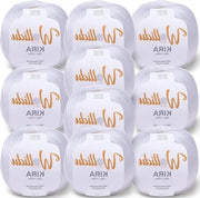 Filato 100% cotone per maglia e uncino - 10 x 50 g - bianco