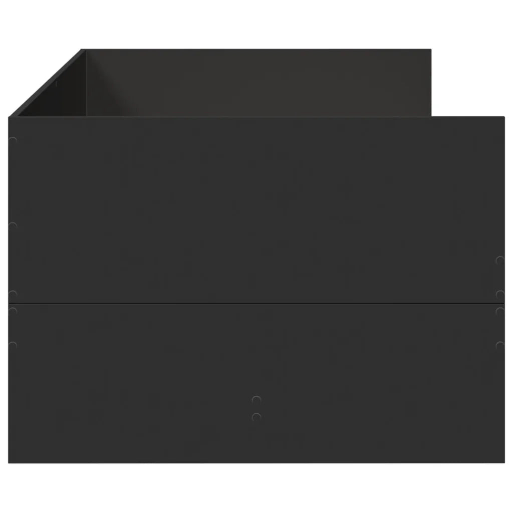 Divano Letto con Cassetti senza Materasso Nero 75x190 cm 3280833